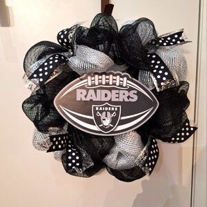 Raiders Themed Decorative Wreath